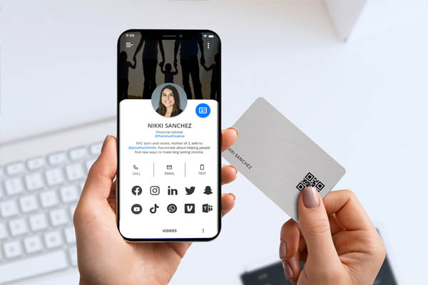 Contactless Business Card with App Image